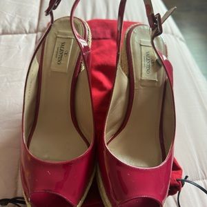 Almost new Valentino Wedges with box and dust bag
